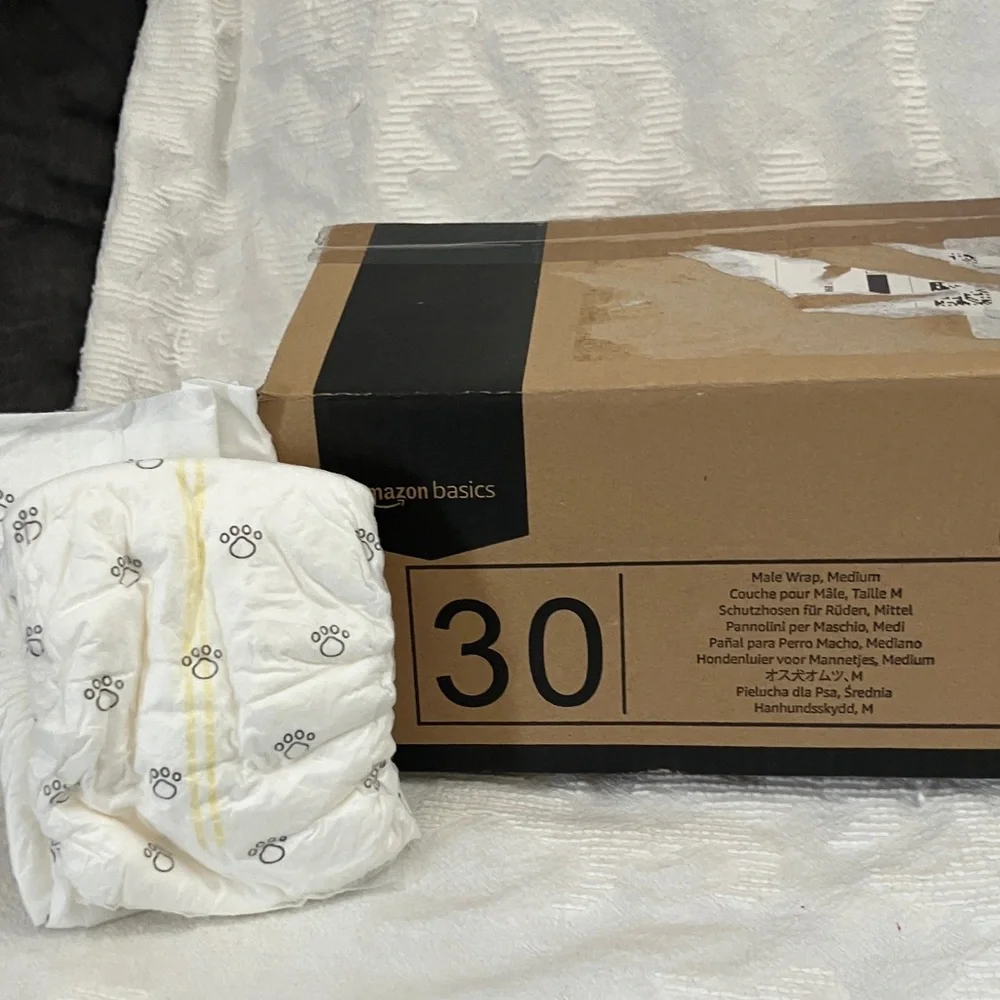 Disposable Dog Diapers - White